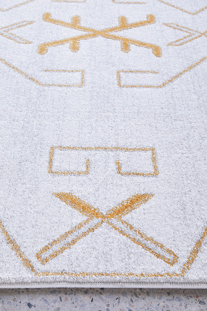 Elysium Scalar Gold Rug