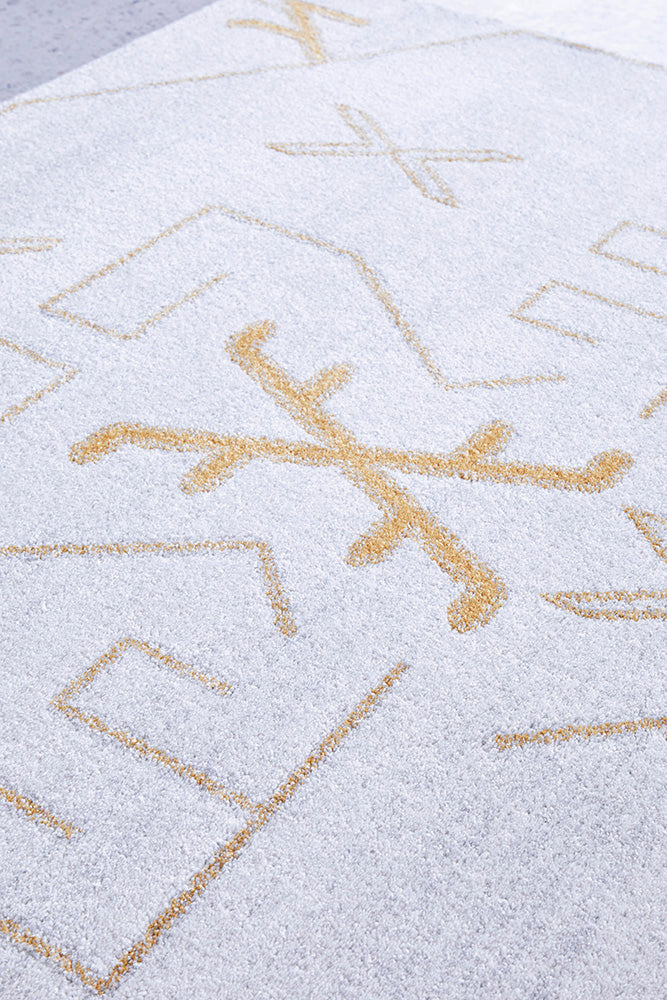 Elysium Scalar Gold Rug