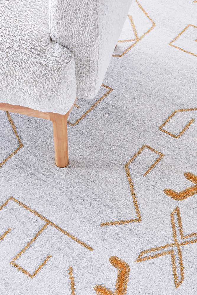 Elysium Scalar Gold Rug