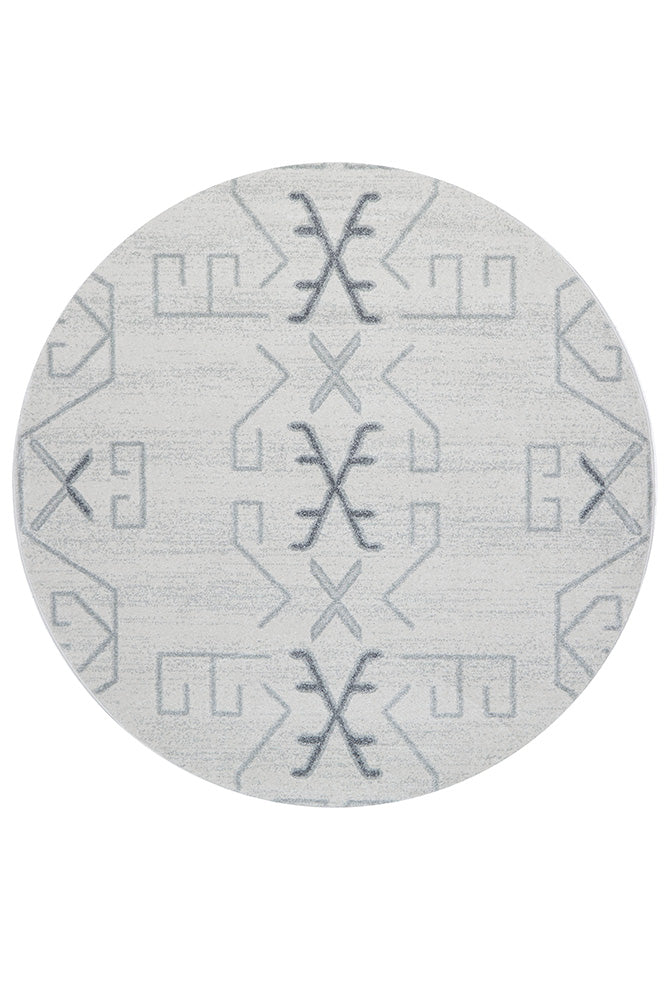 Elysium Scalar Grey Round Rug