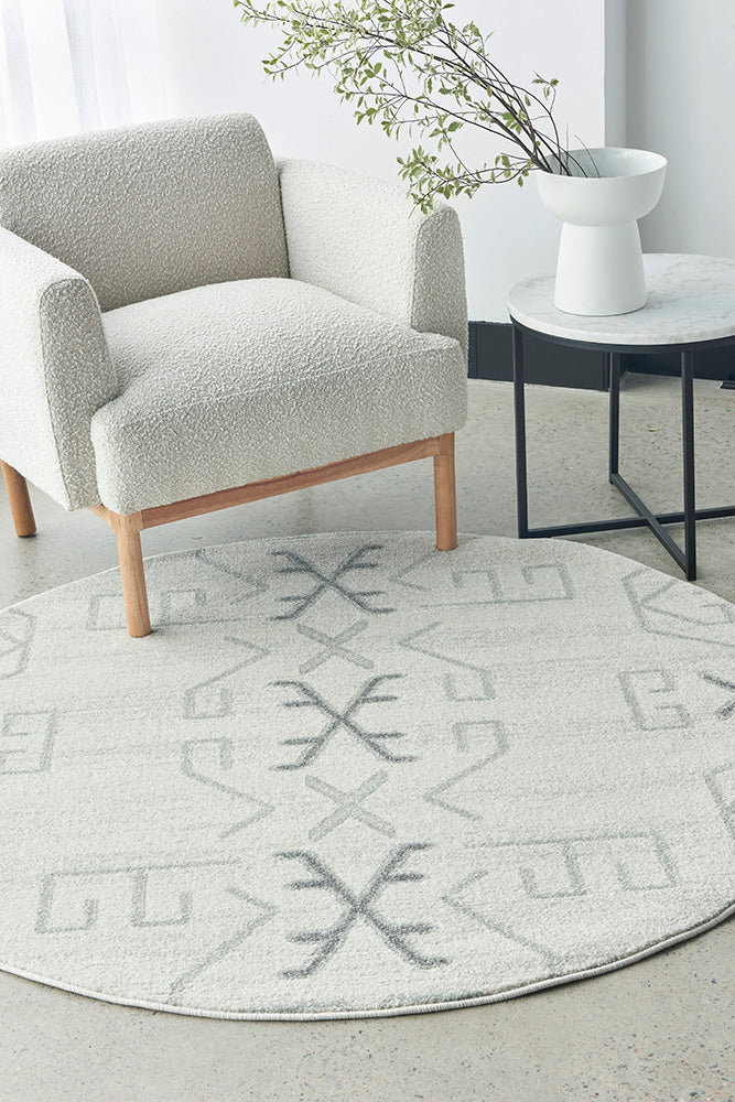 Elysium Scalar Grey Round Rug