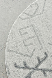 Elysium Scalar Grey Round Rug