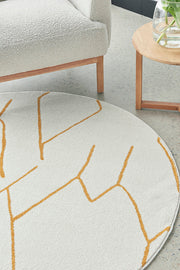 Elysium Ivy Gold Round Rug