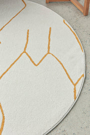 Elysium Ivy Gold Round Rug