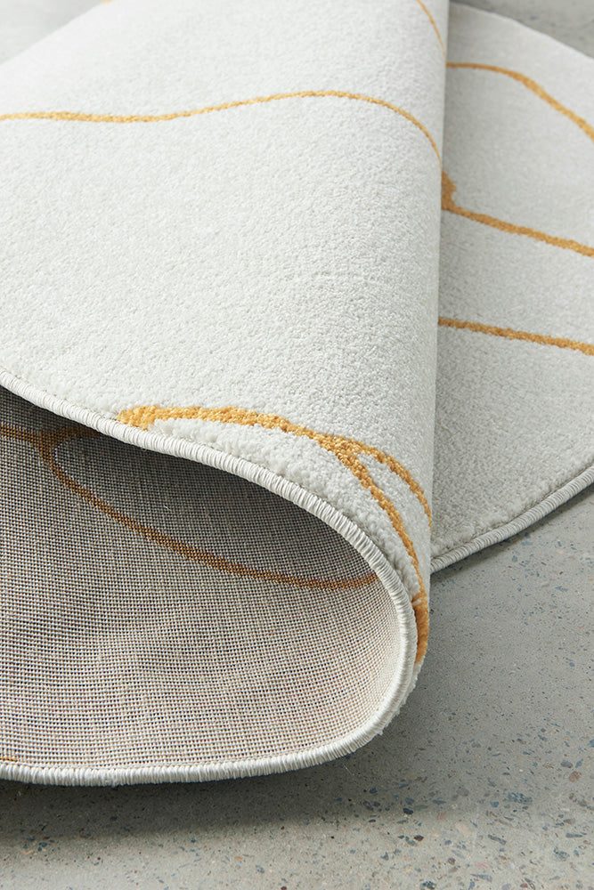 Elysium Ivy Gold Round Rug