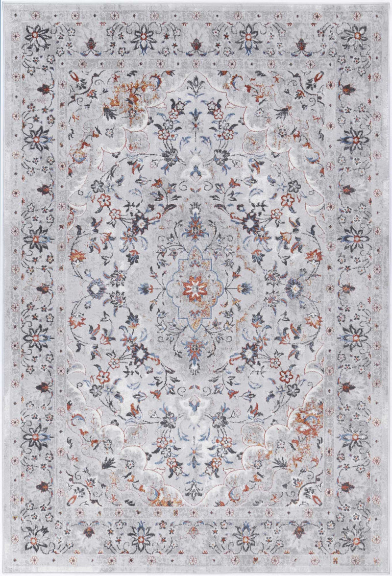 Isaiah Multi Grey Floral Traditional Rug