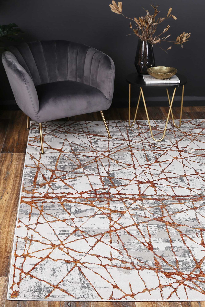 Isaiah Geometric Rust Rug