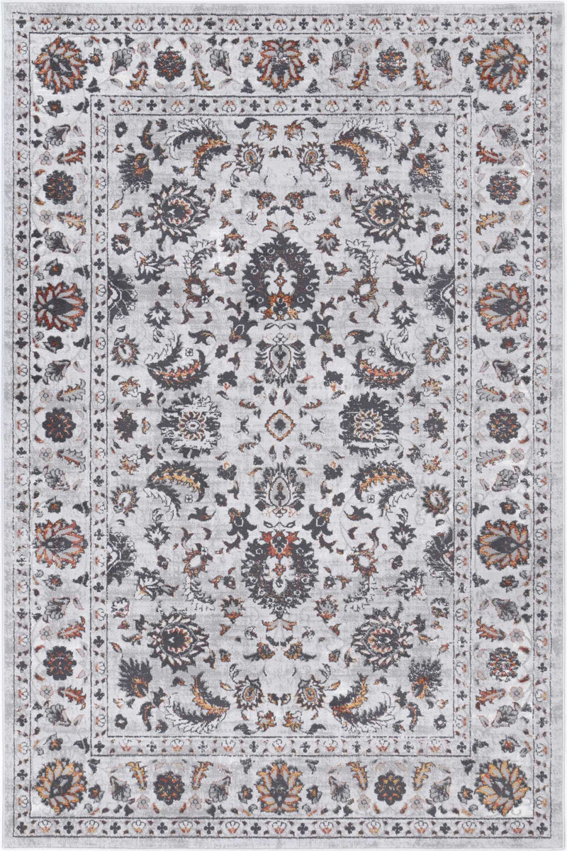 Isaiah Dark Grey Floral Rug