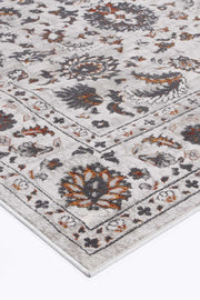 Isaiah Dark Grey Floral Rug