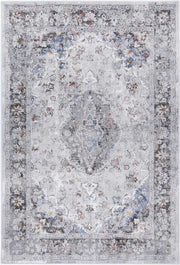 Isaiah Grey Multi Floral Traditional Rug