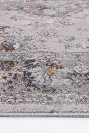 Isaiah Grey Multi Floral Traditional Rug