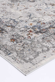 Isaiah Grey Multi Floral Traditional Rug