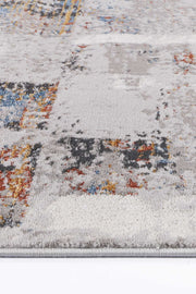 Isaiah Grey Rust Abstract Rug