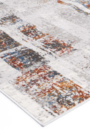Isaiah Grey Rust Abstract Rug