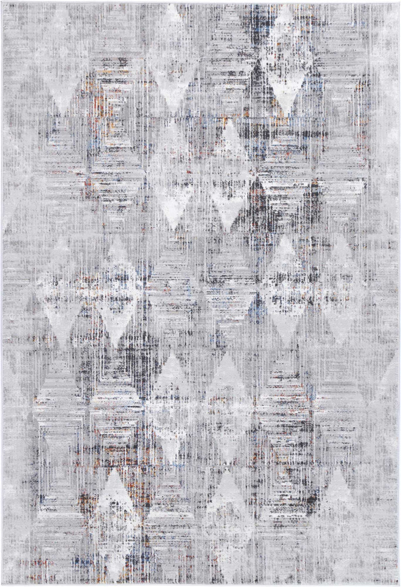Isaiah Grey Multi Diamond Transitional Rug
