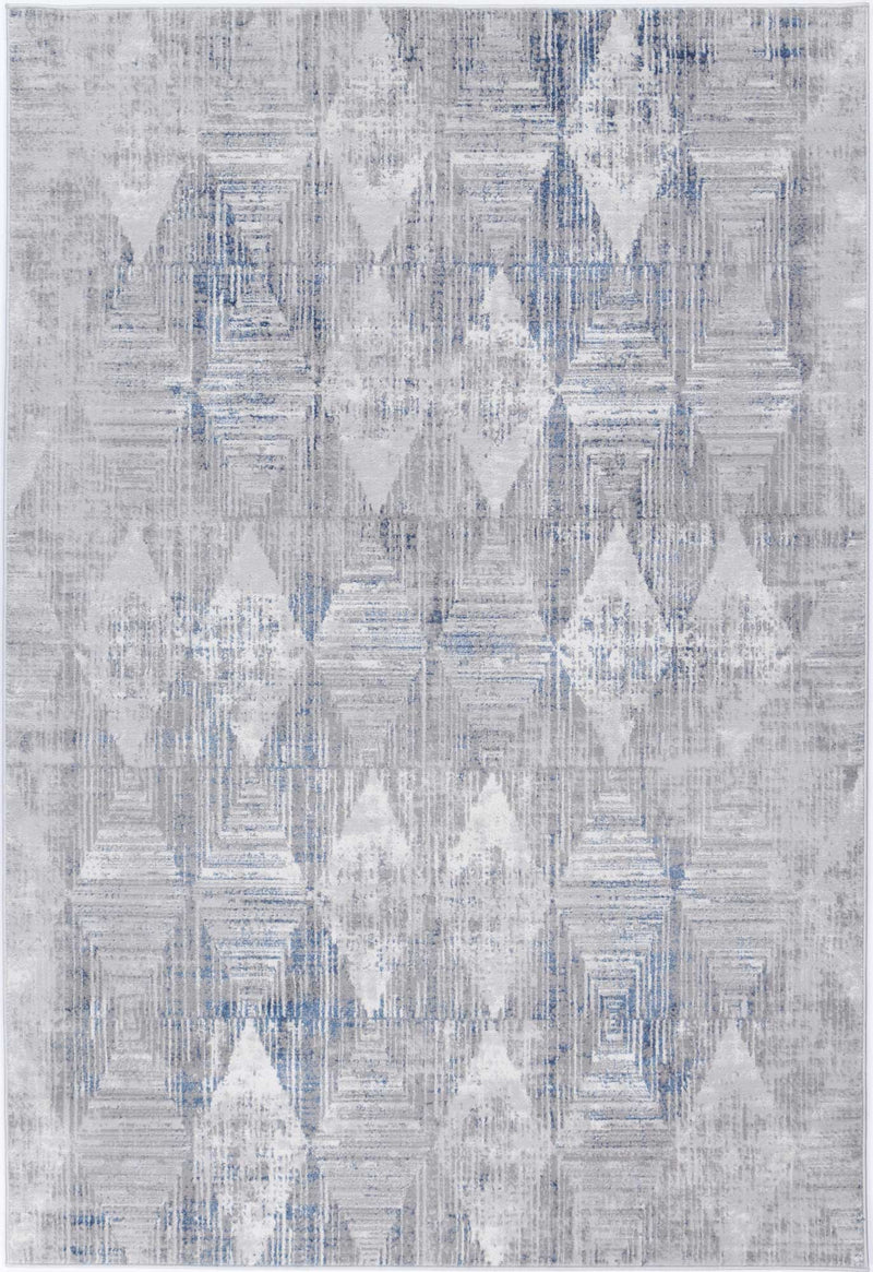 Isaiah Grey Blue Diamond Rug