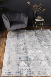 Isaiah Grey Blue Diamond Rug