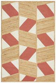 Array Coral Jute Pink Rug