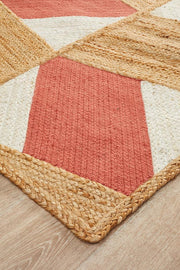 Array Coral Jute Pink Rug