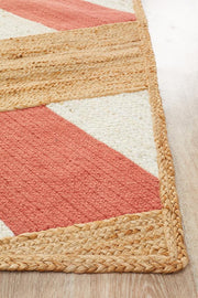Array Coral Jute Pink Rug