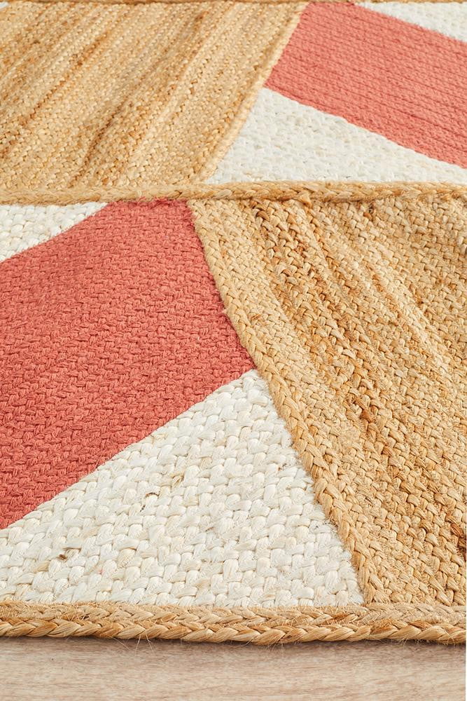 Array Coral Jute Pink Rug