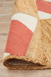 Array Coral Jute Pink Rug