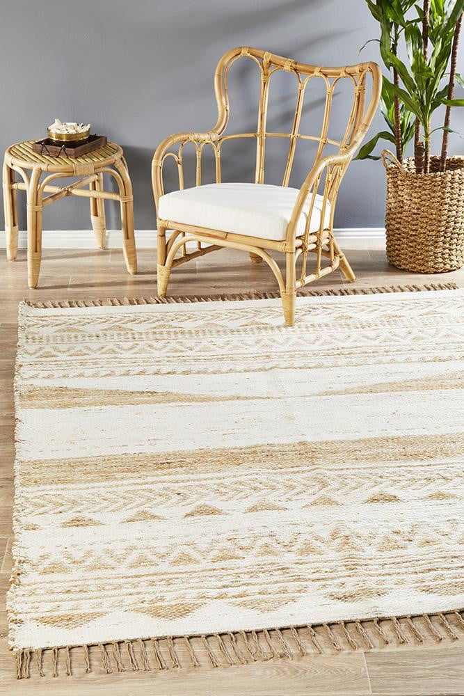 Array Jute White Rug