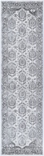 Colony White Grey Border Rug