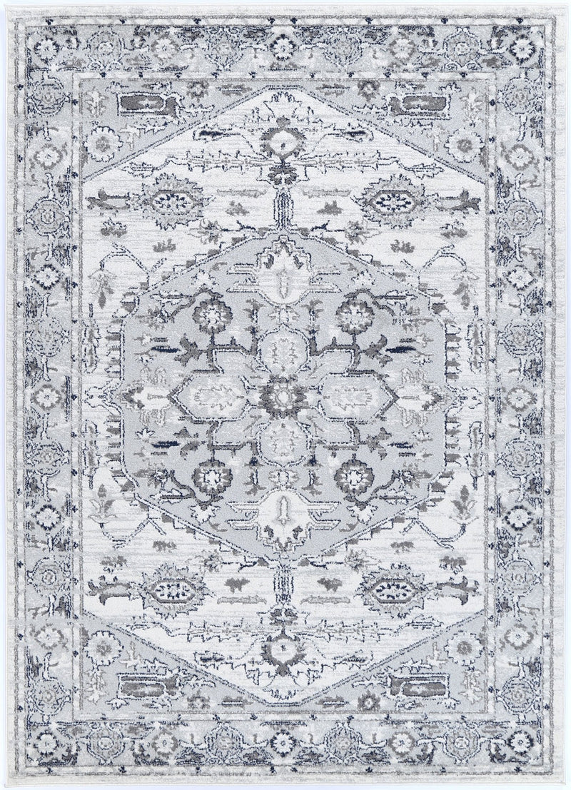 Colony Medal Grey White Rug