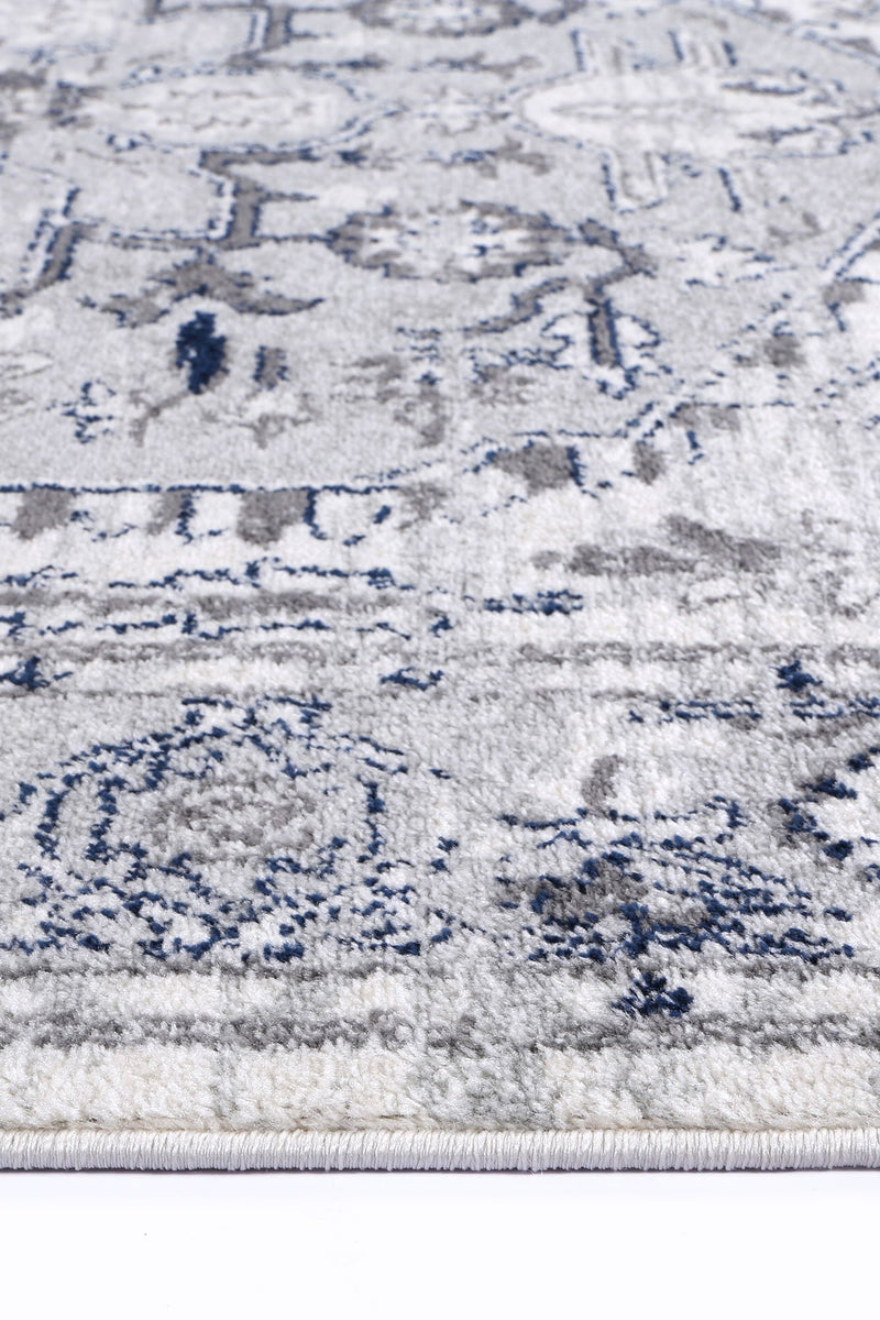 Colony Medal Grey White Rug