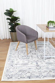 Colony Medal Grey White Rug