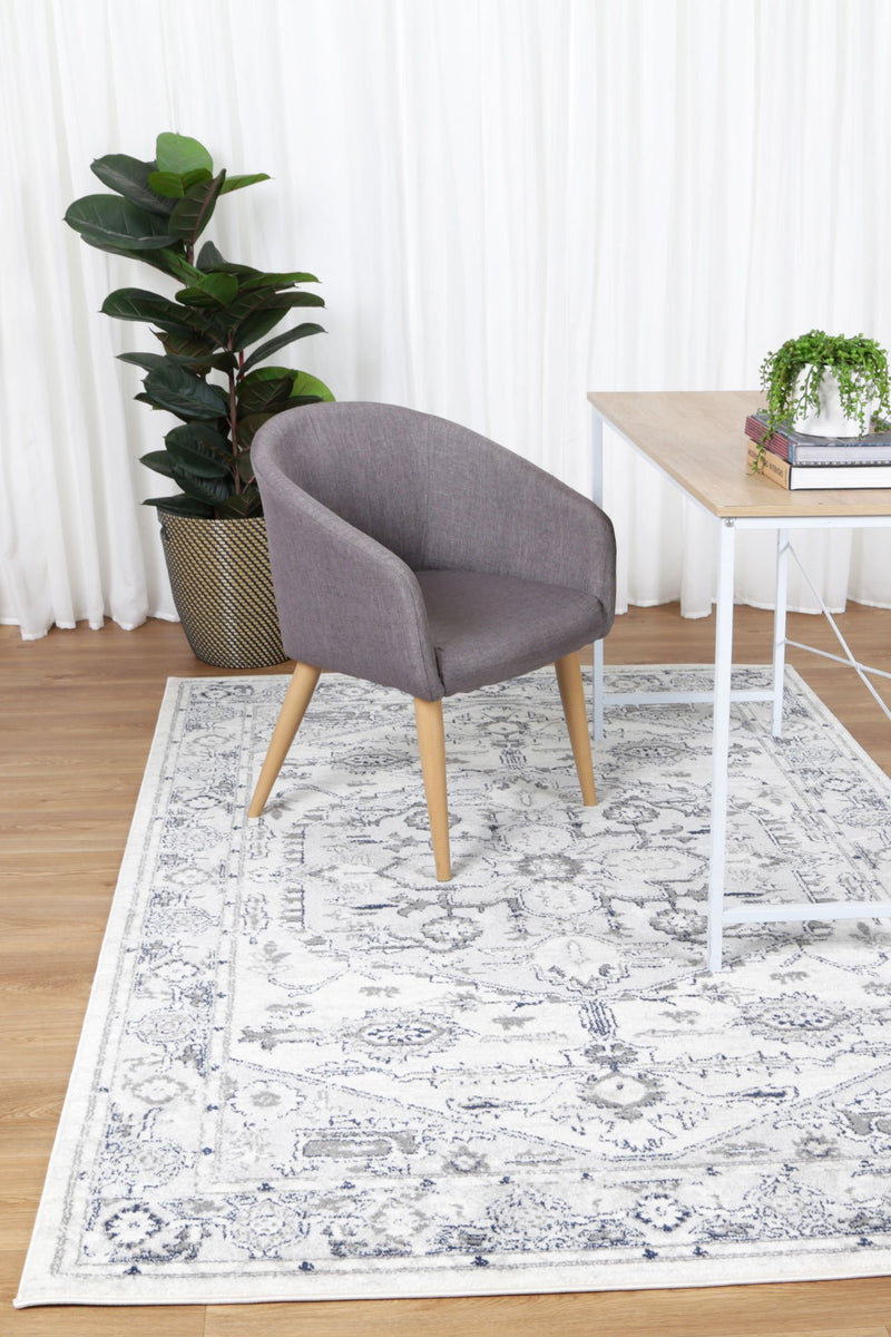 Colony Medal Grey White Rug