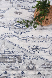 Colony Medal Grey White Runner Rug