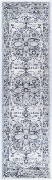 Colony Medal Grey White Rug