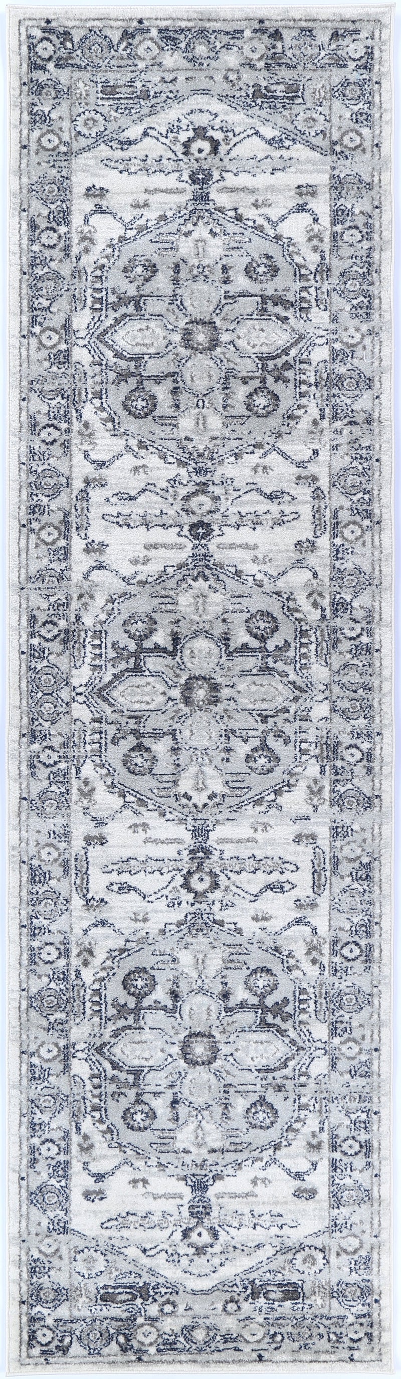 Colony Medal Grey White Rug