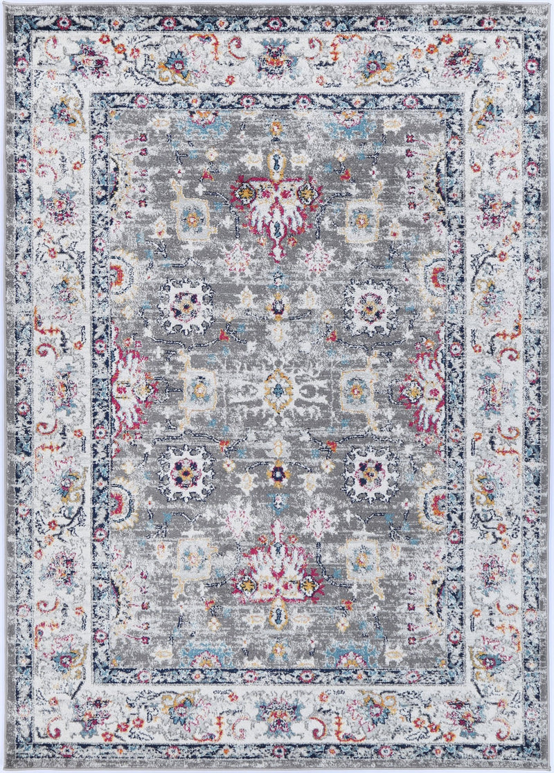 Colony Floral Grey Multi Rug