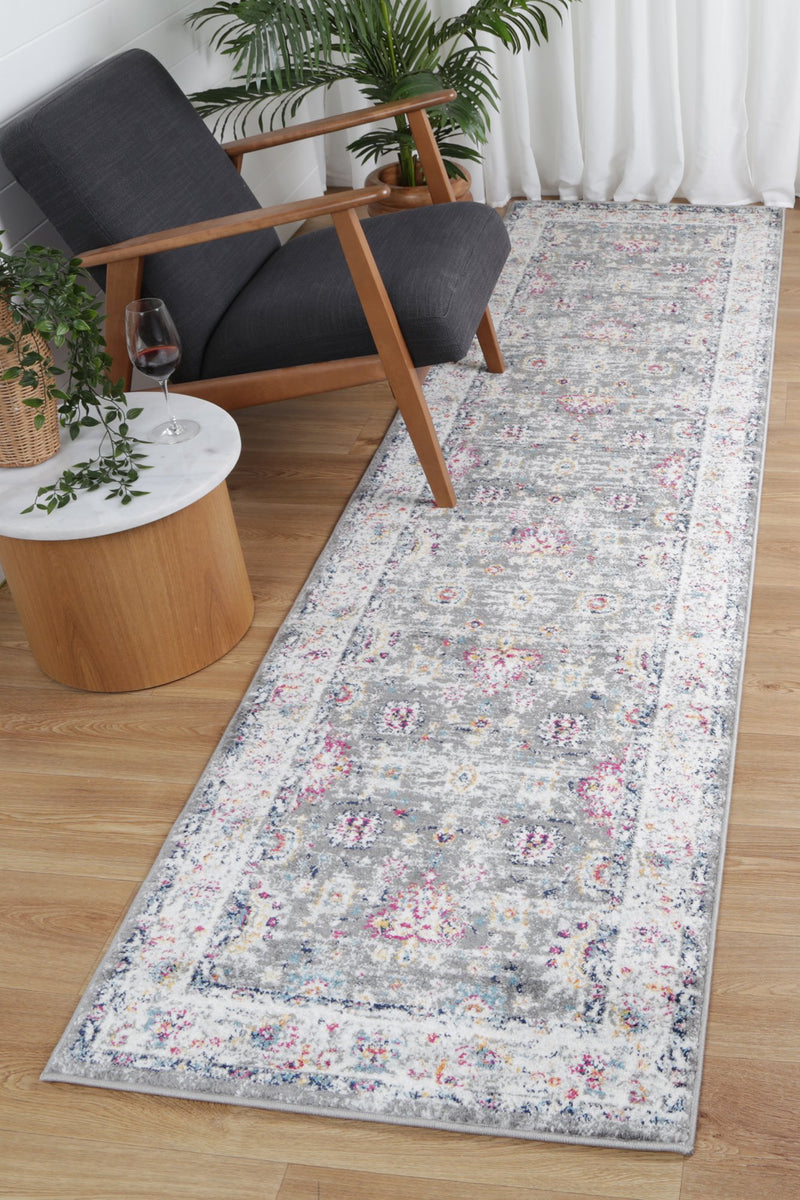 Colony Floral Grey Multi Rug