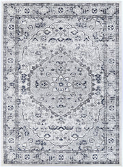 Colony Medalion Floral Cream Navy Rug