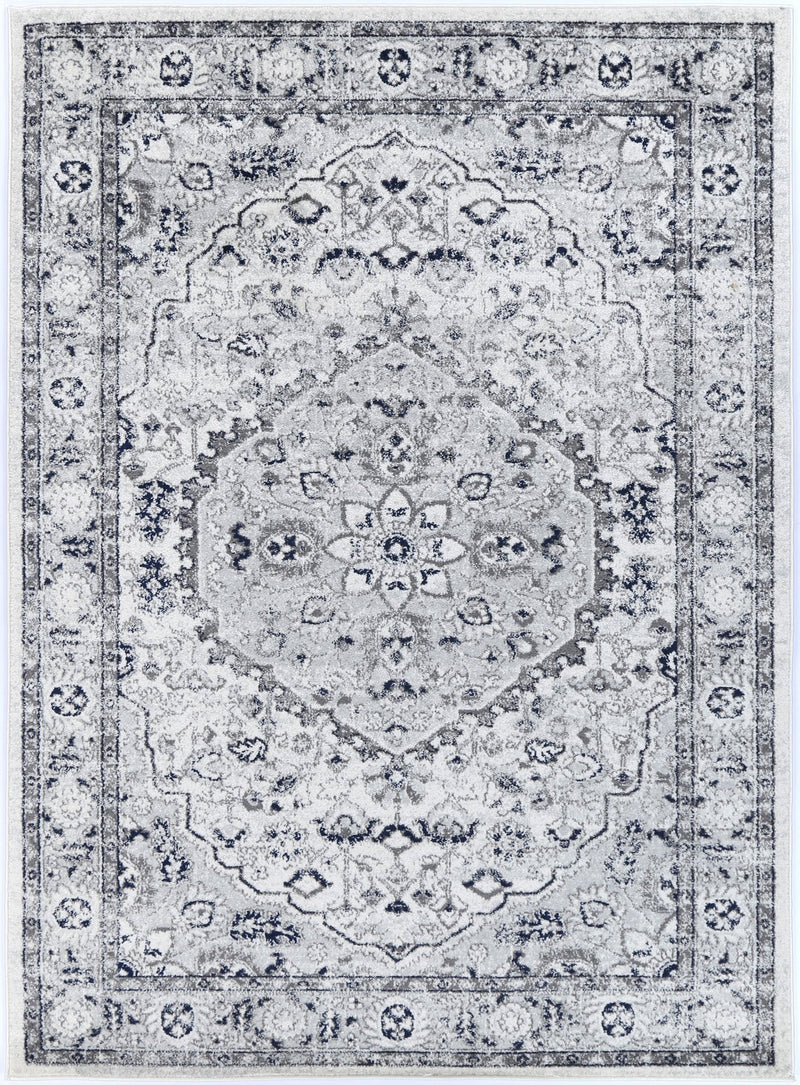 Colony Medalion Floral Cream Navy Rug