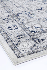Colony Medalion Floral Cream Navy Rug