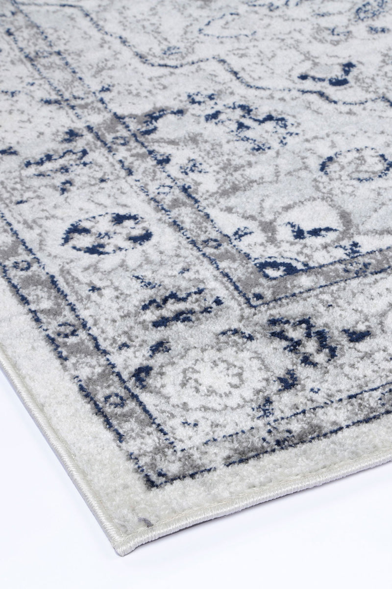 Colony Medalion Floral Cream Navy Rug