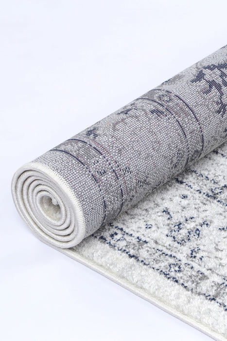 Colony Medalion Floral Cream Navy Runner Rug