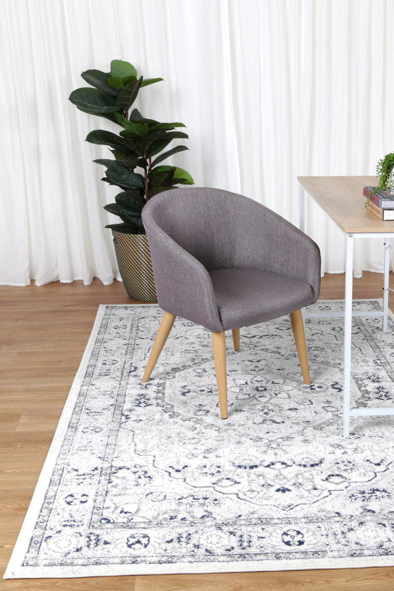 Colony Medalion Floral Cream Navy Rug