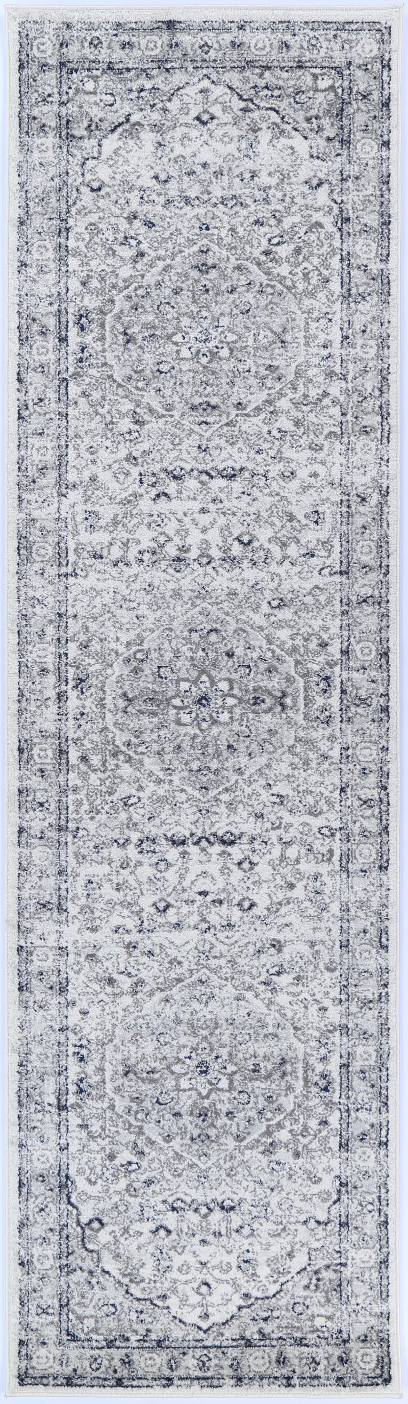 Colony Medalion Floral Cream Navy Rug