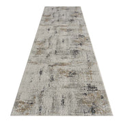 Portise Forest Grey Beige Runner Rug
