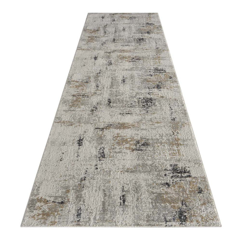 Portise Forest Grey Beige Runner Rug