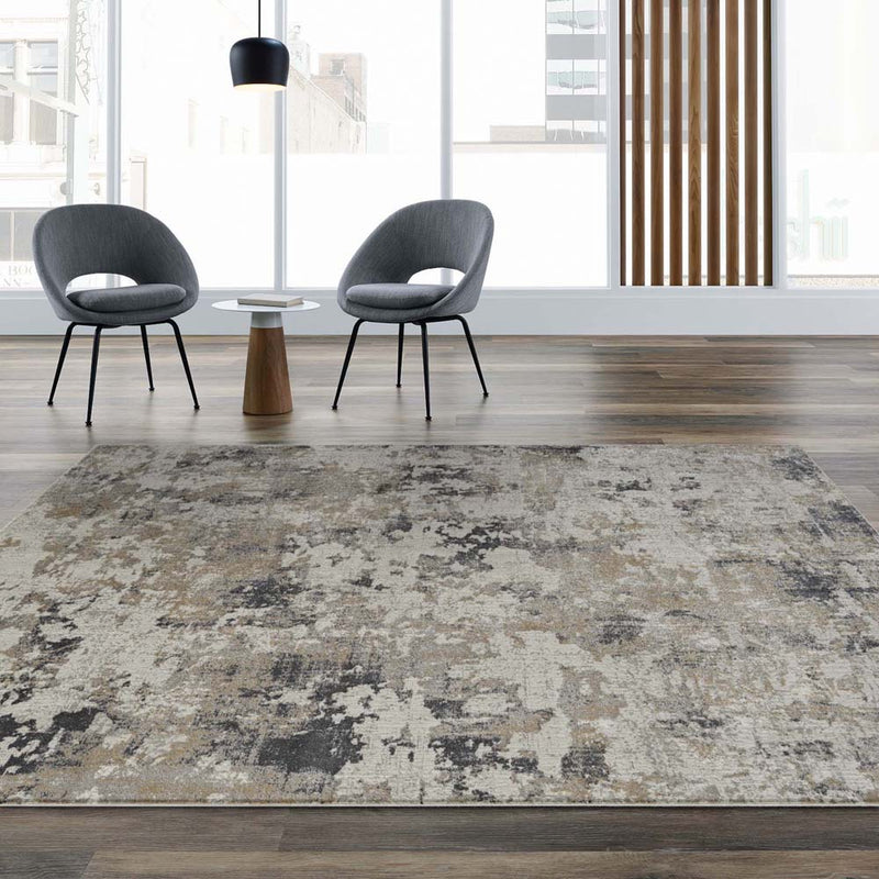 Portise Plantation Grey Beige Rug