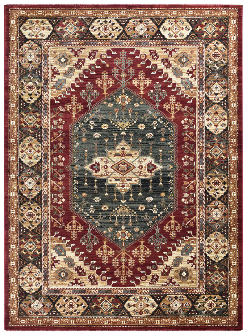 Riviera Master Red Green Rug