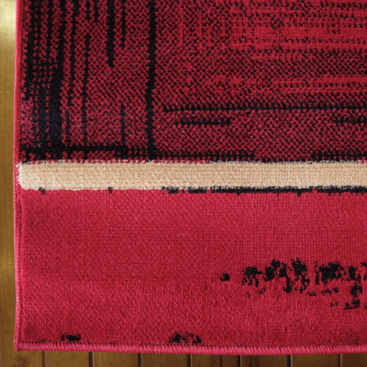 Medori Twist Red Runner Rug
