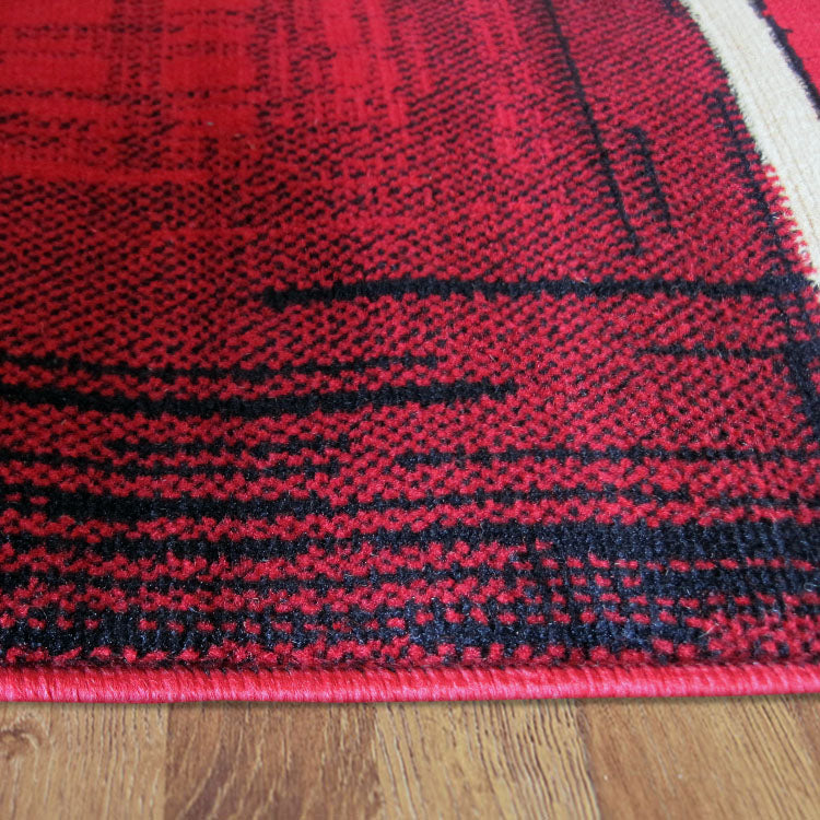 Red Rugs Australia Modern Classic Black Red Rug — SydneyRugsOnline